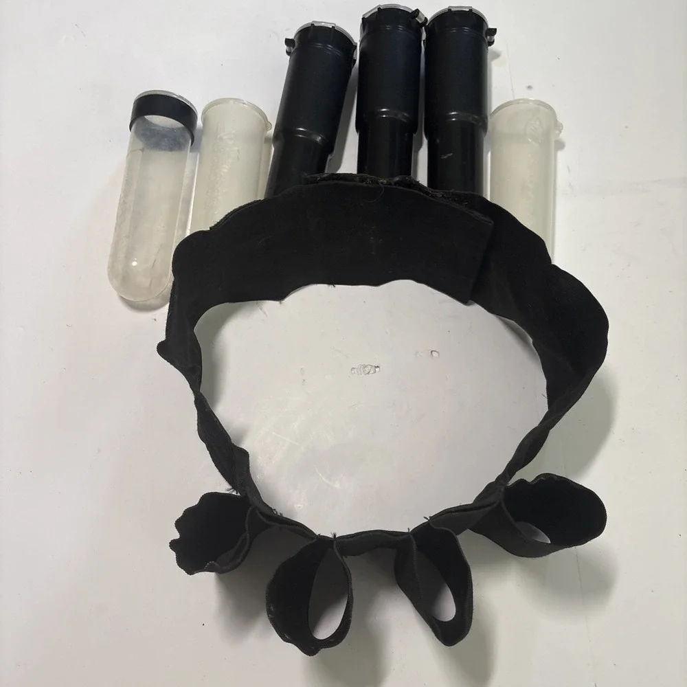 4-Pod Adjustable Vertical Paintball Pod Harness Belt Black With 6 Pods